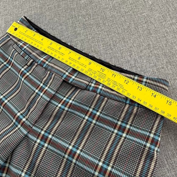 Express Design Studio Editor Capri Wide Pants Plaid Size 4 Flat Front. - Picture 9 of 13